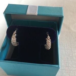 1/4 ct-four row diamond earrings